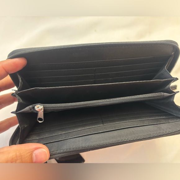 Nicole Miller Black Textured Wristlet - Picture 4 of 4